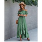 Robe Bohème Vert Emeraude