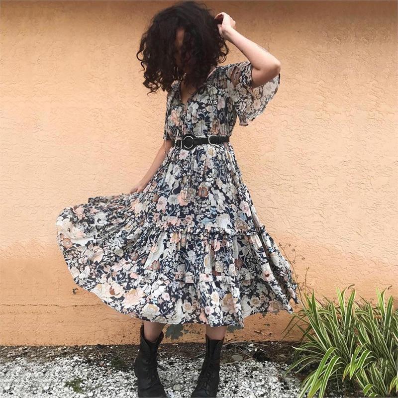 Robe Bohème Longue Fleurie – Image 2