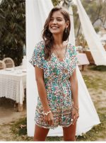 Robe Bleu Bohème