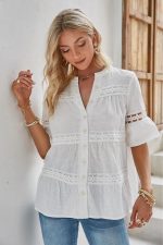 Chemise Blanche Bohème Broderie