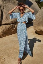Ensemble de Plage Bohème Bleu