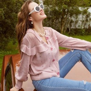 Gilet Bohème Chic Rose