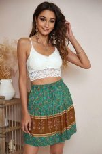 Jupe Courte Imprimé Bohème