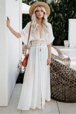 Kimono Blanc Bohème Plage