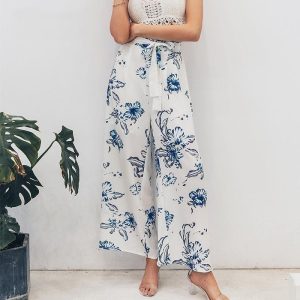 Pantalon Fluide Taille Haute