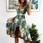 Robe Bohème Cache-Cœur Satinée