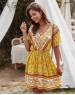Robe Bohème Chic Manche Courte
