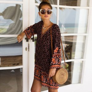 Robe Bohème Courte Ample