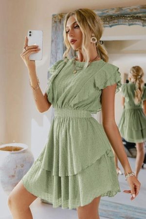 Robe Bohème Courte Brodée