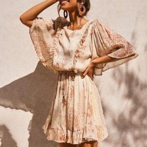 Robe Bohème Courte Étoilée