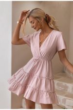 Robe Bohème Courte Rose