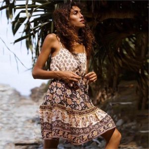 Robe Bohème Courte Vintage