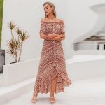 Robe Bohème Longue Imprimé Ethnique