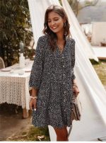 Robe Bohème Noire Courte