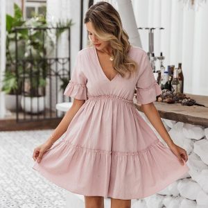 Robe Bohème Rose Pâle