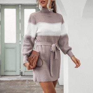 Robe Courte Tricot Bohème