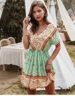 Robe Courte Imprimé Bohème