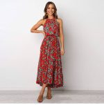 Robe longue à bretelles bohème
