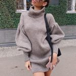 Robe Pull Manches Bouffantes