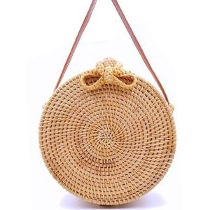 Sac Rond en Paille Bohème
