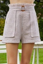 Short Fluide à Rayures